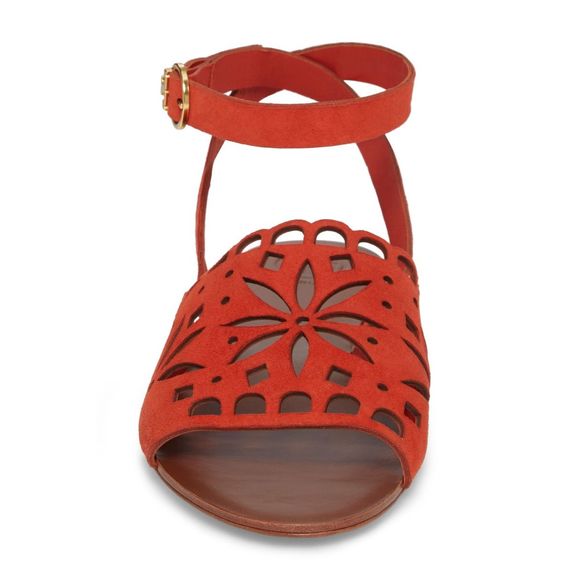 Tory Burch May Perforated Ankle Strap Sandal 6.5 NWB Including Dust Bag - Picture 4 of 13